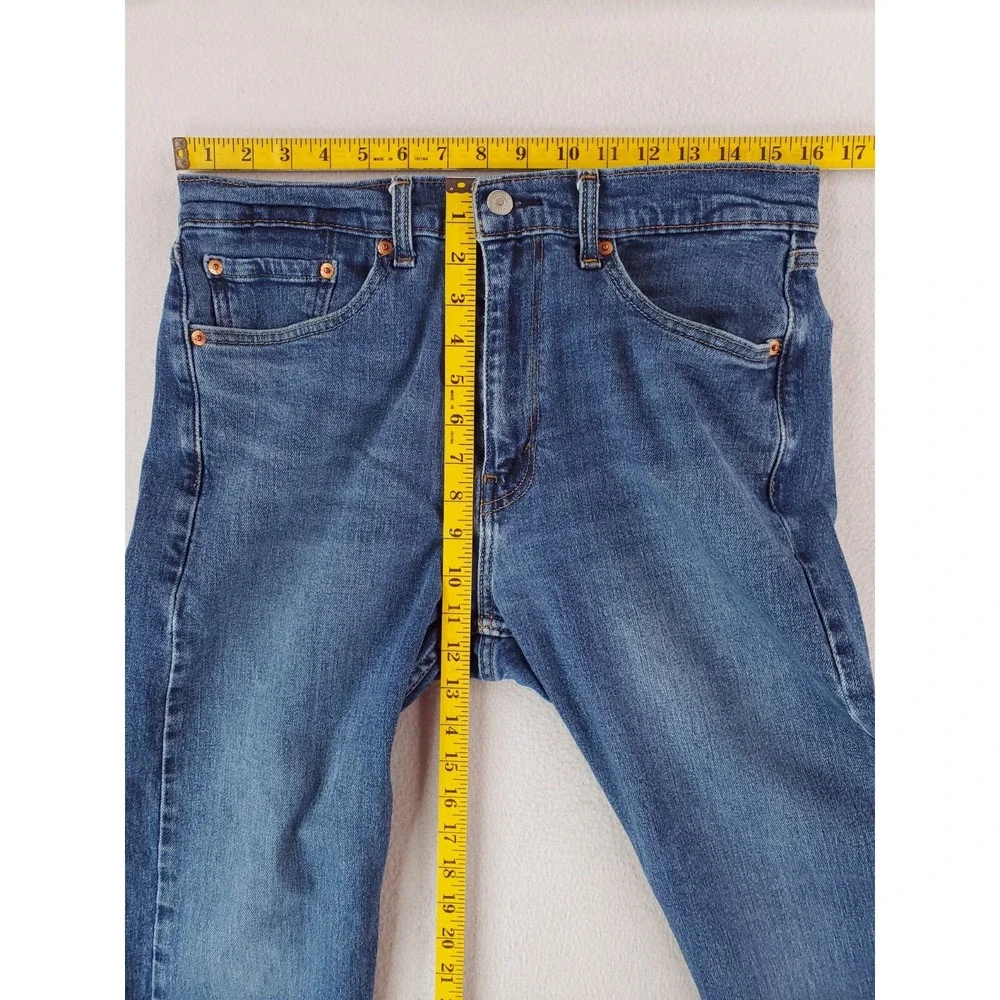 Levis 505 Jeans Mens 33x30 Blue Regular Straight Stretch Denim Pants Medium